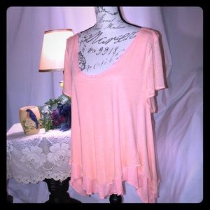 🌹NWT 🌹Free People Cookie Tee in Coral🌹